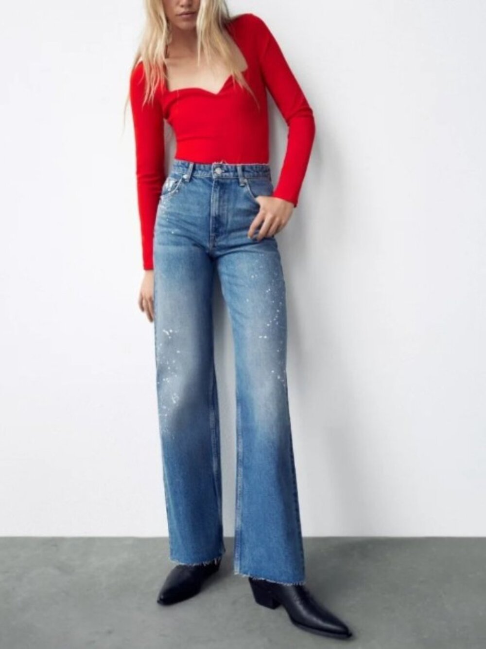 Zara sweetheart neckline bodysuit